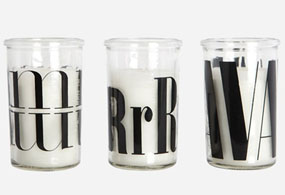 GRAPHIC LETTERS CANDLE