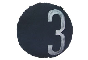 CHARCOAL NUMBER CUSHION